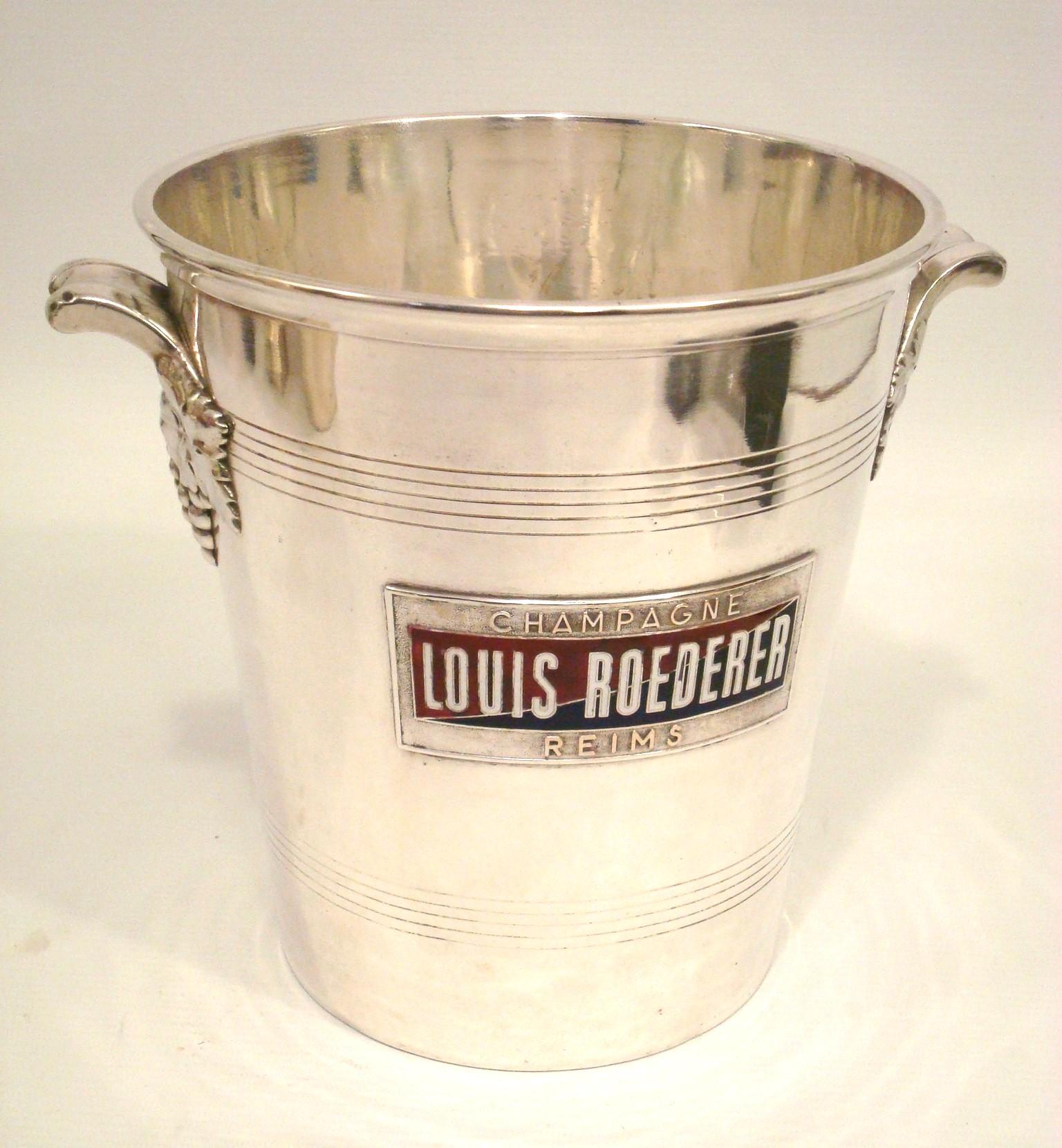 Vintage Mid-Century Louis Roederer Champagne Enamel Cooler  Bucket, Argit France For Sale 4