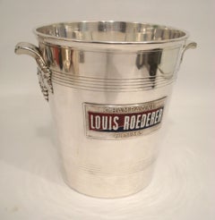 Vintage Mid-Century Louis Roederer Champagne Enamel Cooler  Bucket, Argit France