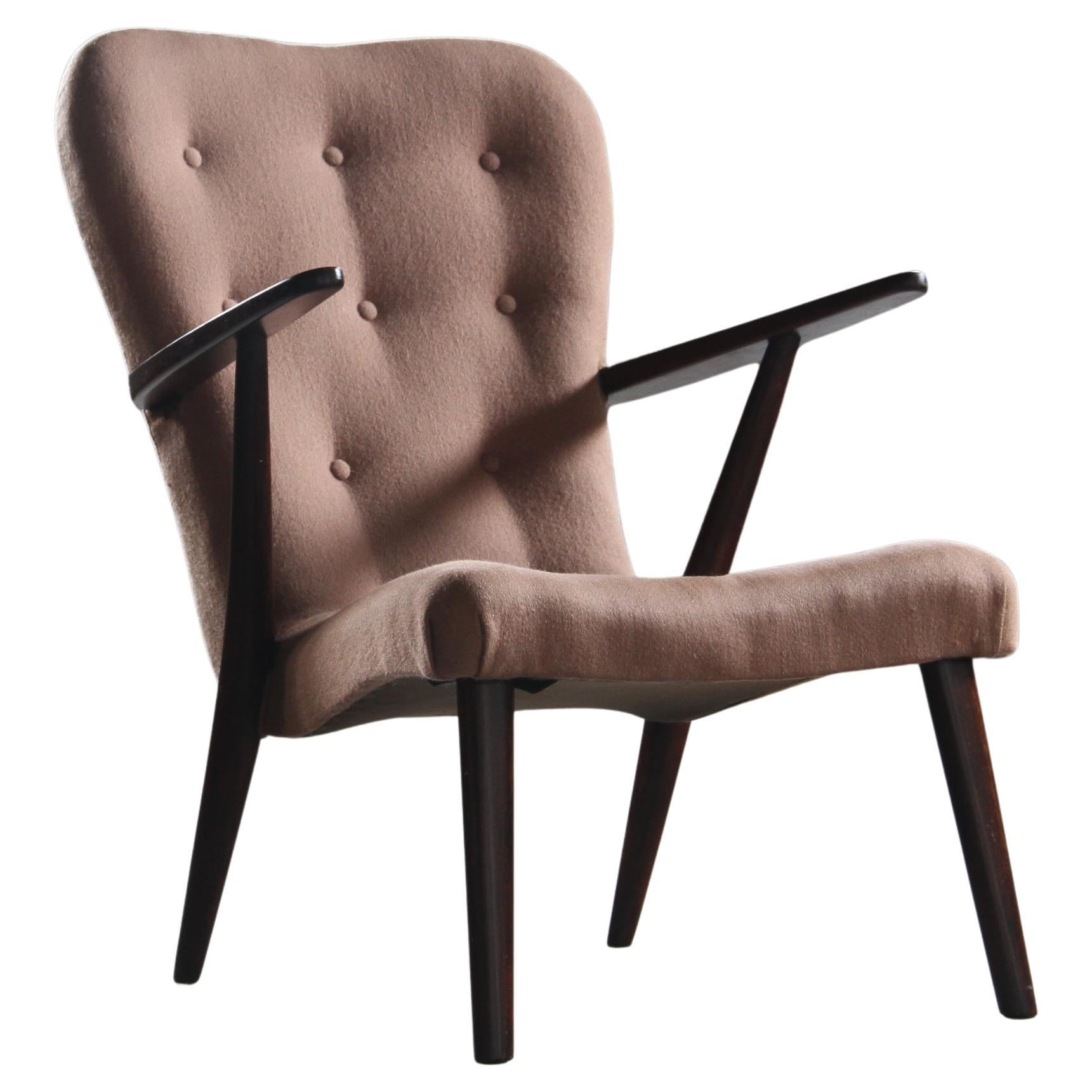 Vintage Mid-century Lounge Chair Danish Style of Arctander or Henry Schubell For Sale