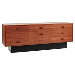 Vintage Mid Century Lowboy Teak Wood Dresser 1960s