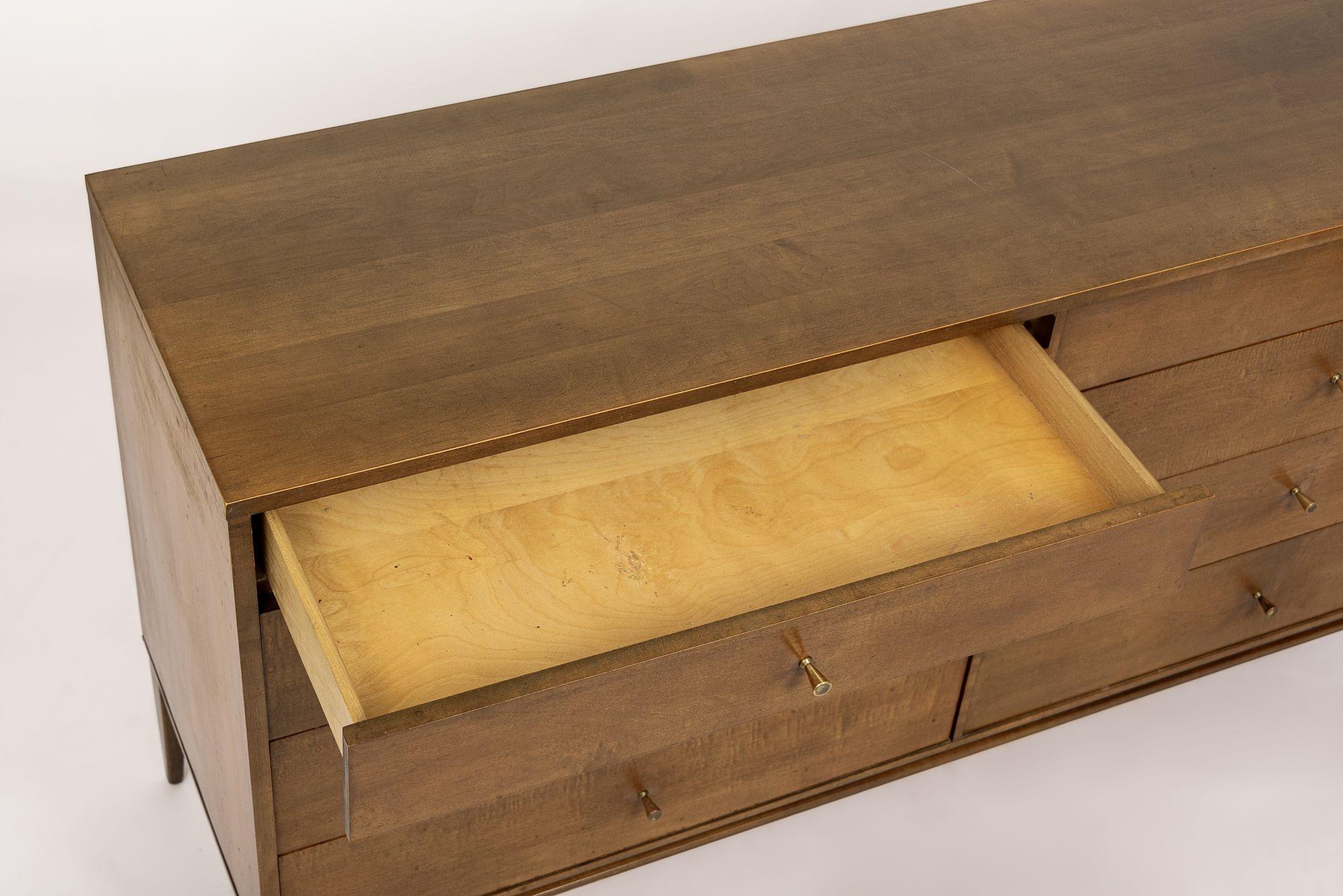 Commode Vintage Mid Century Lowboy Wood par Paul McCobb, années 1950 Bon état à Detroit, MI