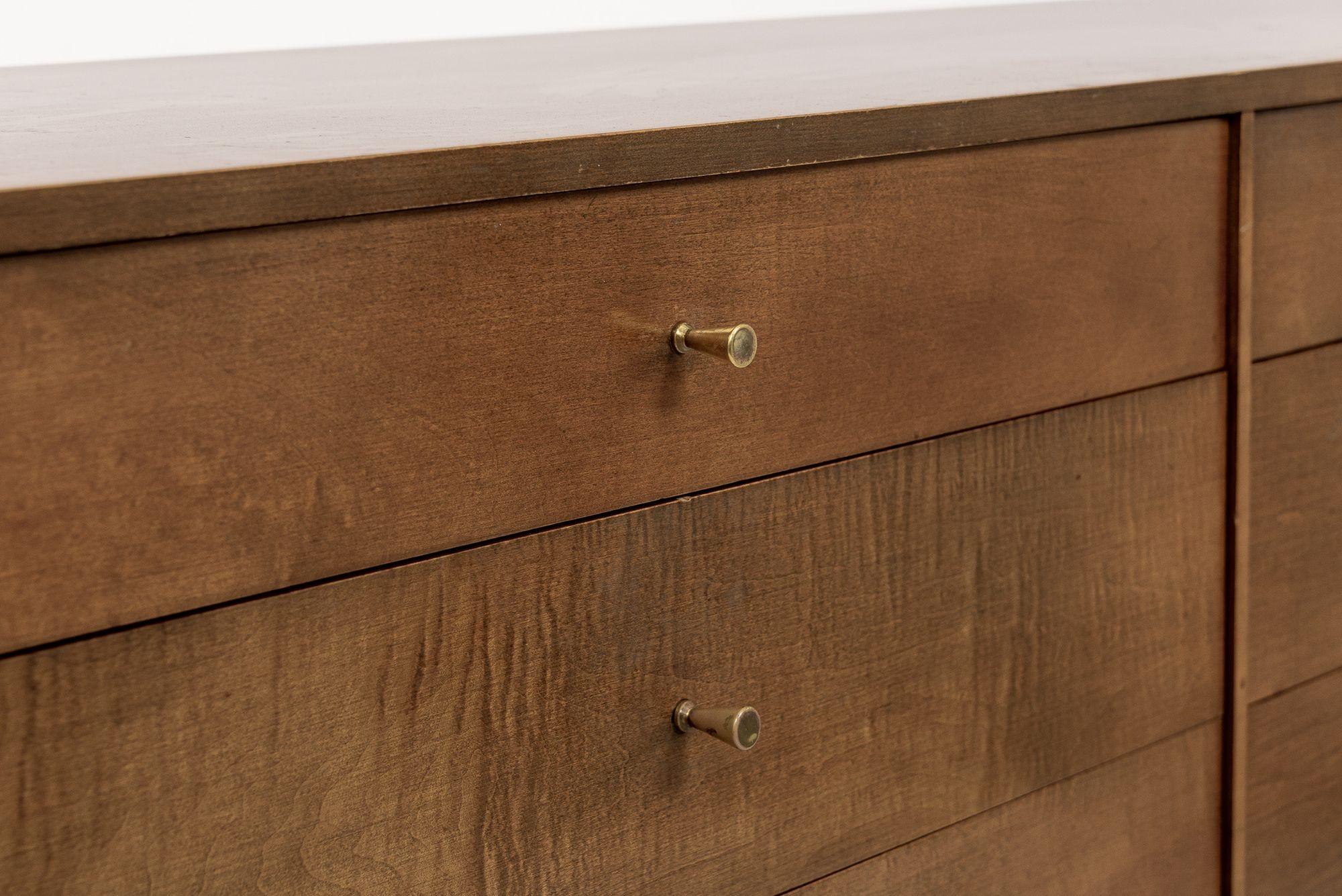 Milieu du XXe siècle Commode Vintage Mid Century Lowboy Wood par Paul McCobb, années 1950
