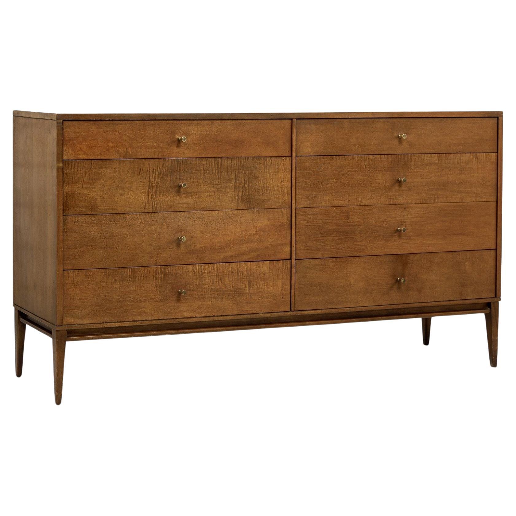 Commode Vintage Mid Century Lowboy Wood par Paul McCobb, années 1950