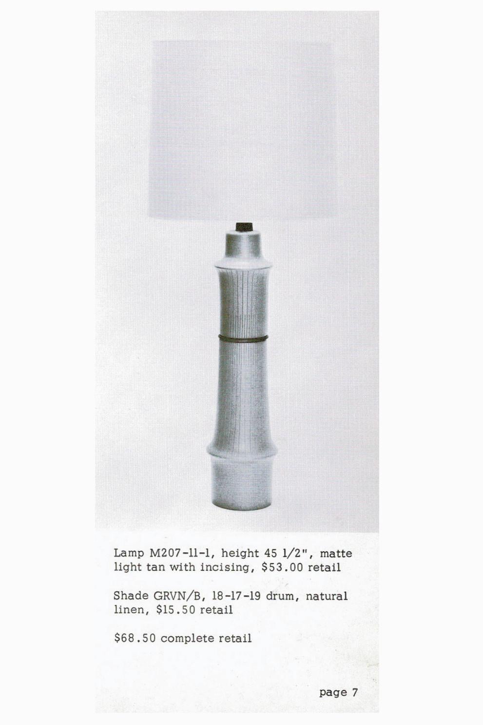 Lampe de bureau vintage mi-siècle M207 en céramique de Jane et Gordon Martz en vente 2