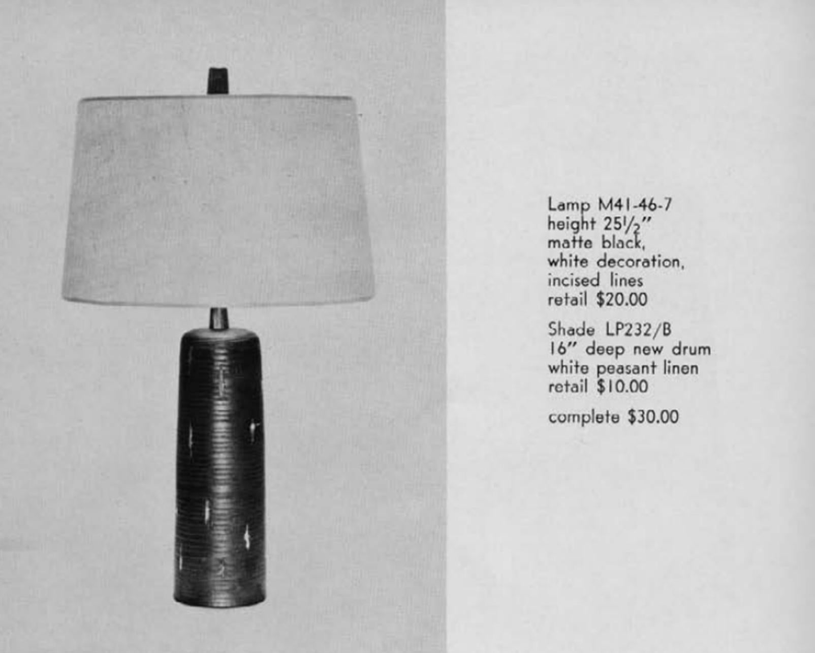 Lampe de bureau vintage mi-siècle M41 en céramique de Jane et Gordon Martz en vente 1