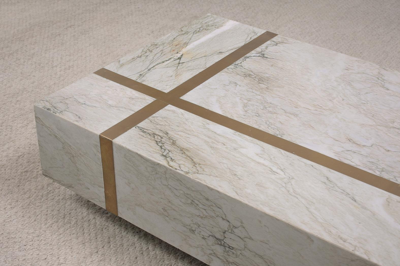 block marble coffee table