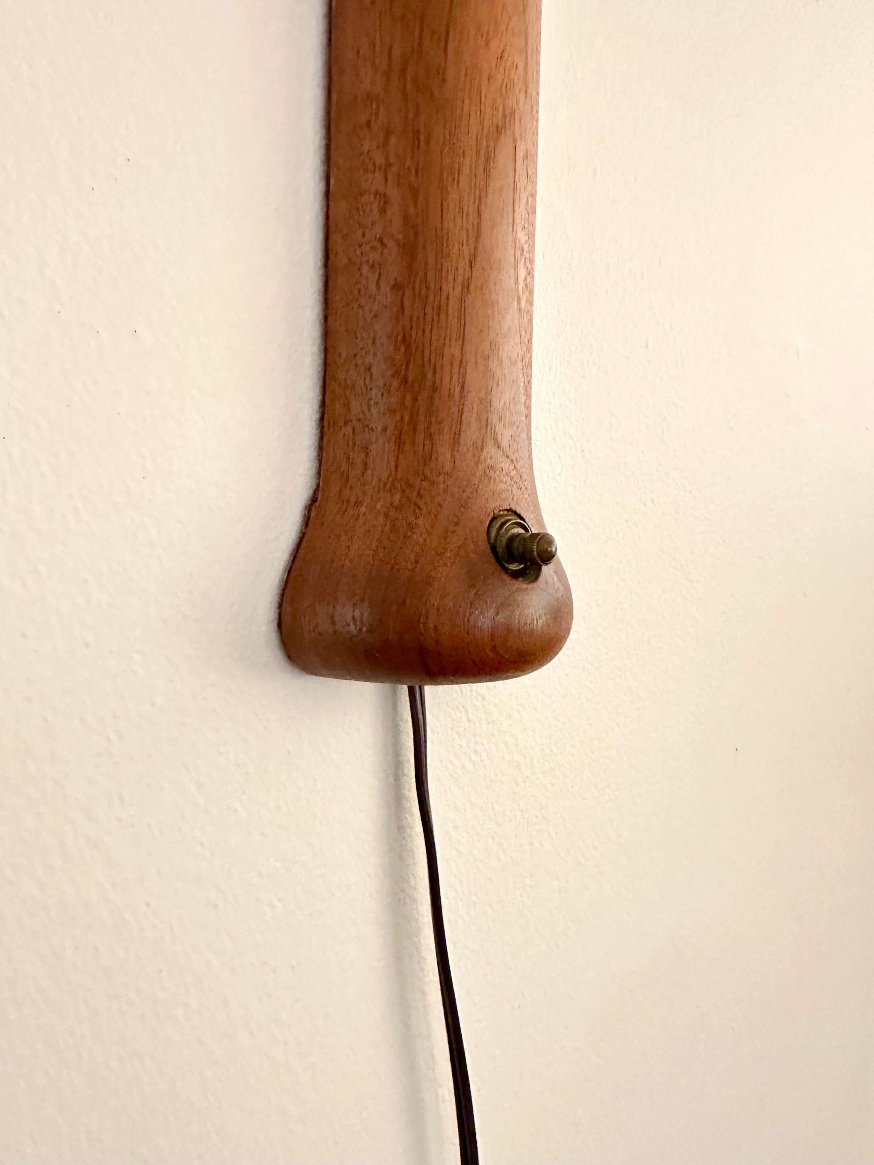 Vintage Mid Century Marshall Studios, Inc. Teak Wall Sconce 5