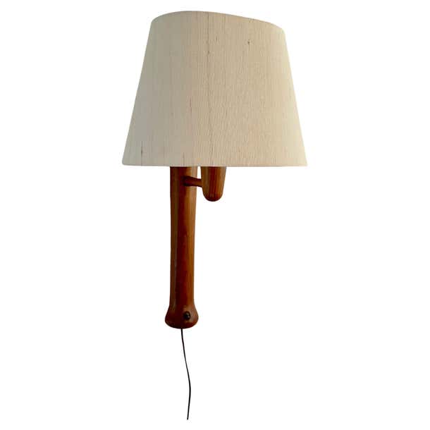 Vintage Mid Century Marshall Studios, Inc. Teak Wall Sconce For Sale at