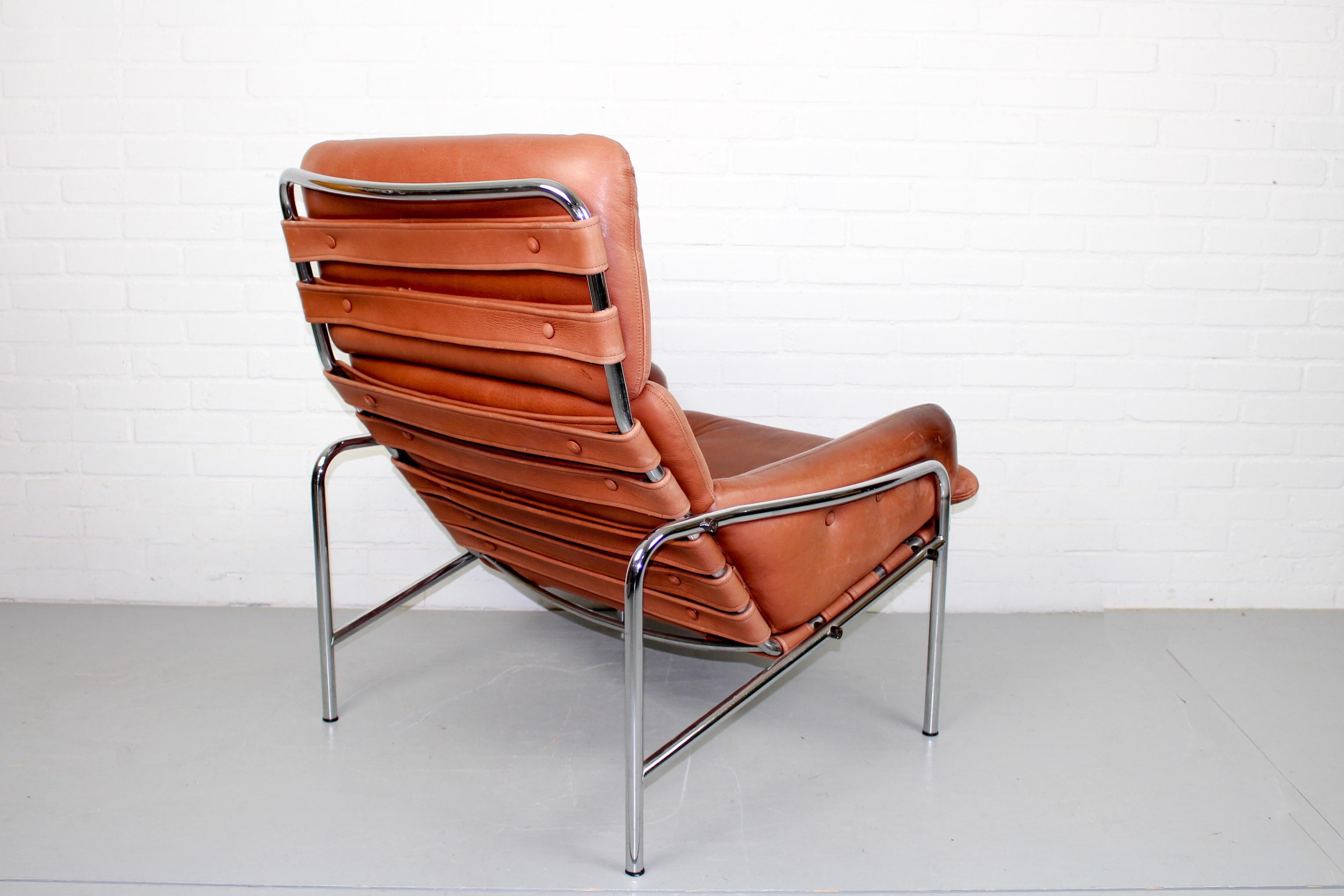 Leather Vintage Midcentury Martin Visser Nagoya Easy Chair, 1969