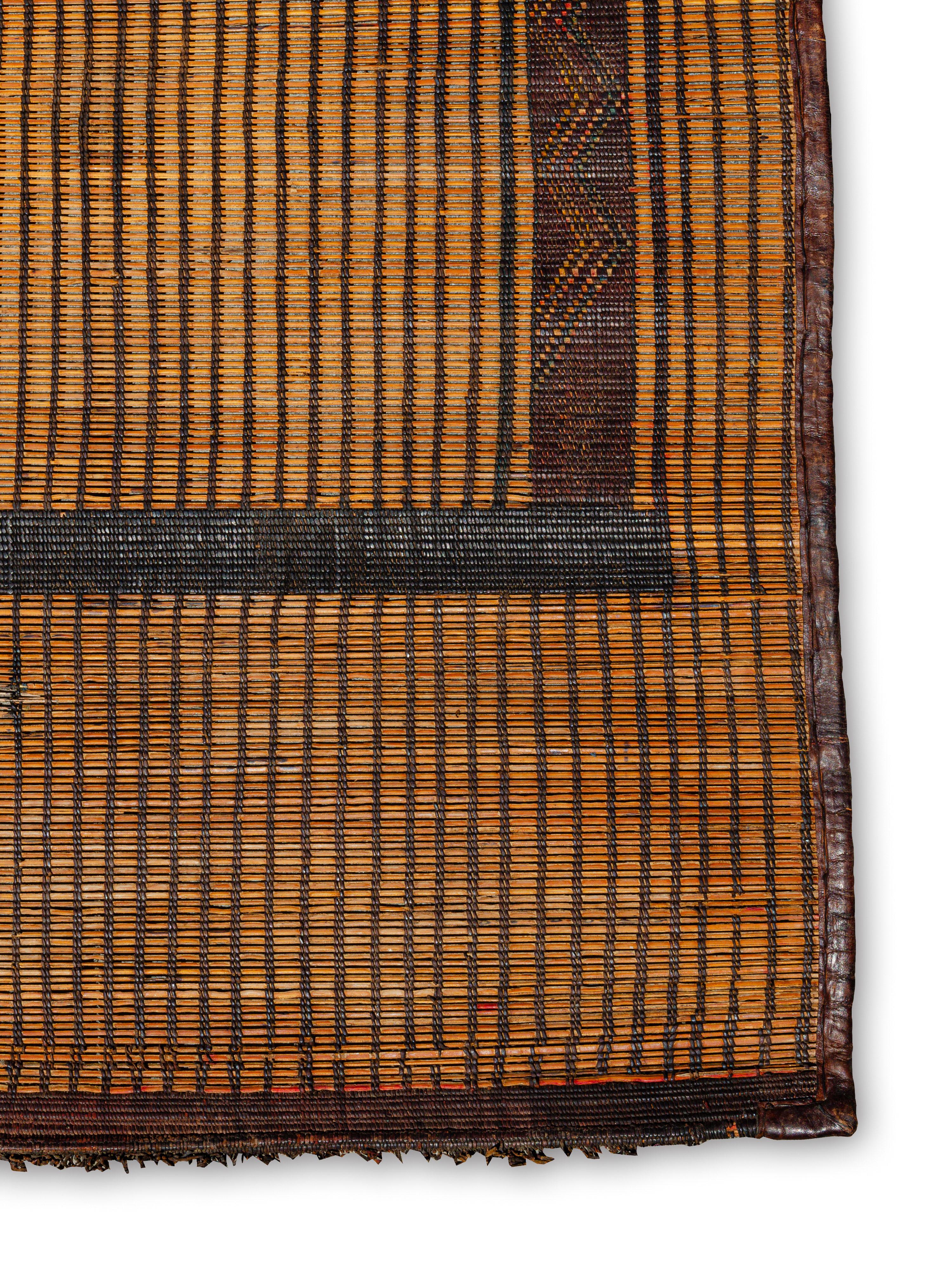 Hand-Woven Vintage Mid-Century Mauritanian Tuareg Mat curated by Breuckelen Berber For Sale