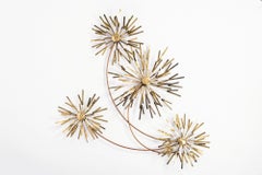 Vintage Mid Century Metal Wall Art Sculpture by Curtis Jere, 1983