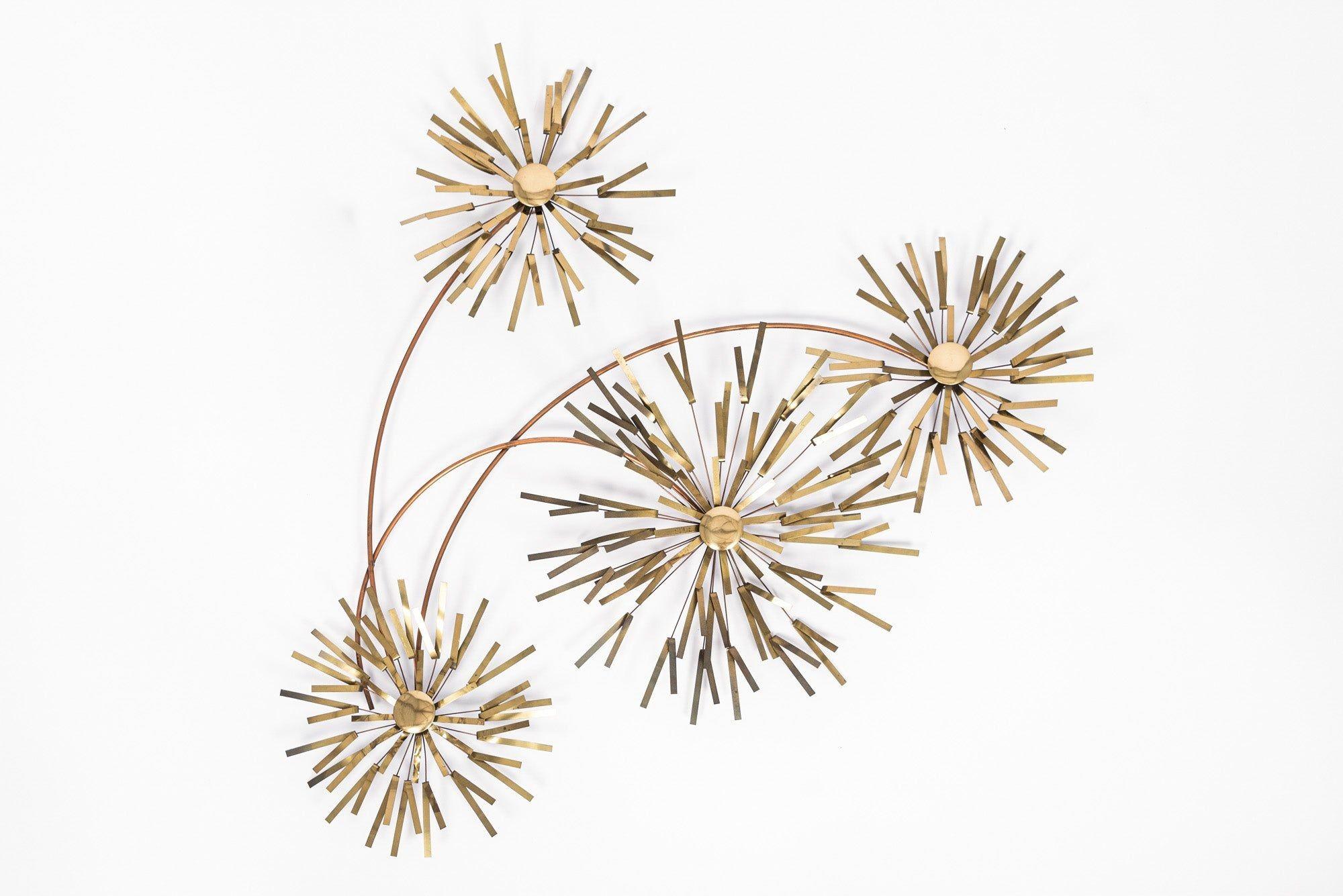 Mid-Century Modern Vintage Mid Century Metal Wall Art Sculpture by Curtis Jere, 1983