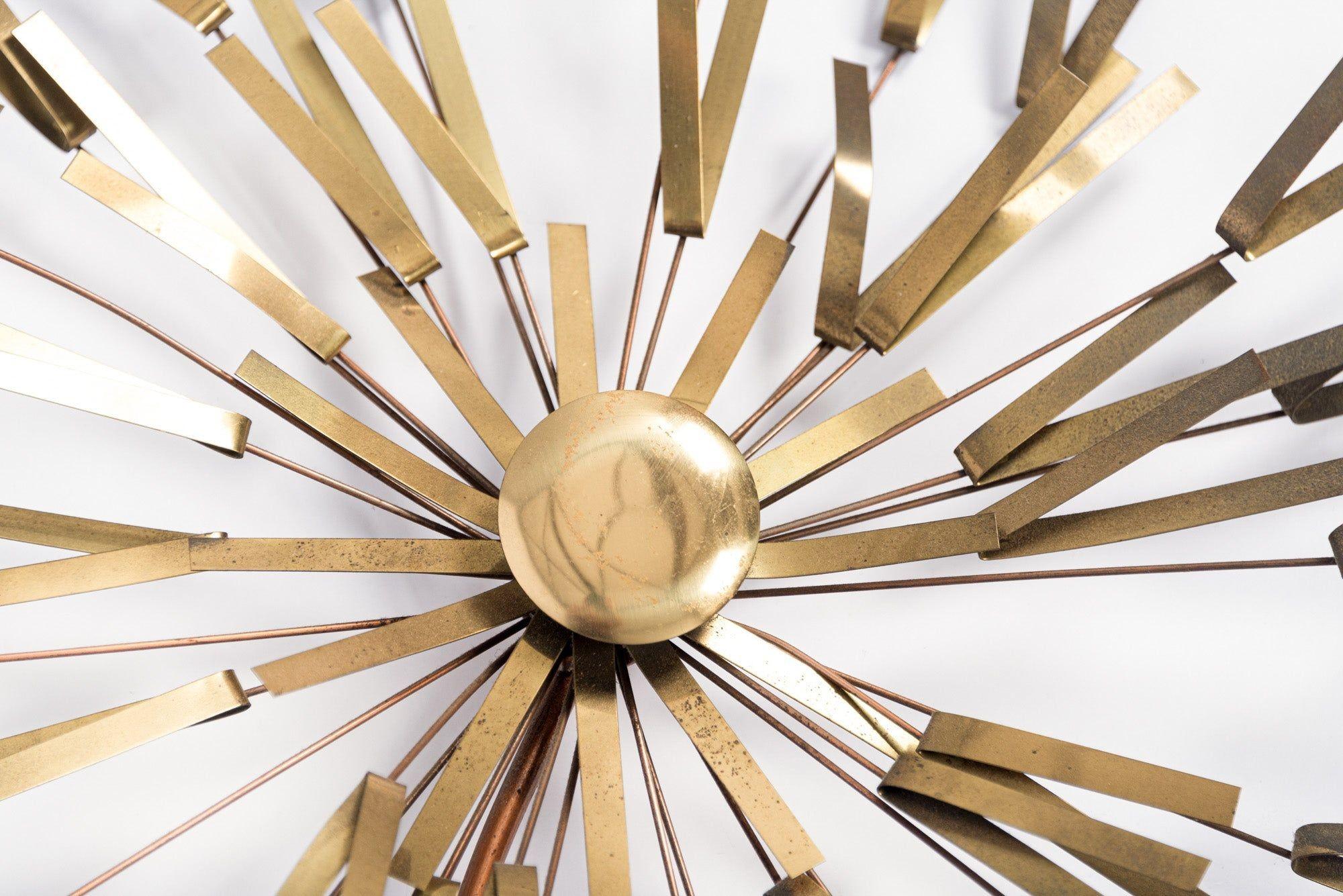 Vintage Mid Century Metal Wall Art Sculpture by Curtis Jere, 1983 2