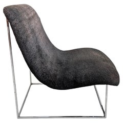 Vintage mid century Milo Baughman Thayer Coggin 'Scoop' lounge chair USA 1970s