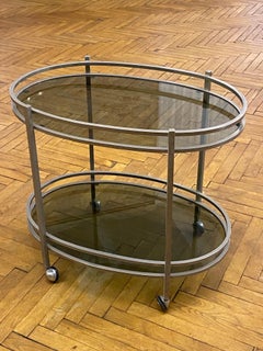 Vintage Mid-century Minimalist Bar Cart by Fornari & Fornari Roma, Italy 1970's