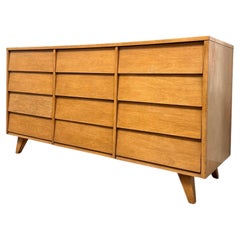Vintage Mid Century Modern 12-Drawer Dresser Dovetailed Drawers by Kent Coffey