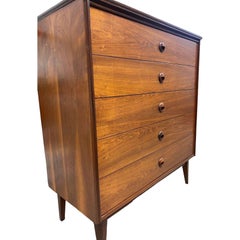 Vintage Mid Century Modern 4 Drawer Dresser Dovetail Drawers by Bassett