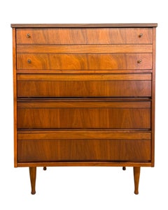 Vintage Mid Century Modern 4 Drawer Dresser Dovetailed Drawers