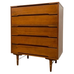 Vintage Mid Century Modern 4-Schublade Highboy Kommode von Stanley Furniture