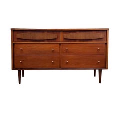 Vintage Mid-Century Modern 6 Drawer Dresser Dovetail Drawers