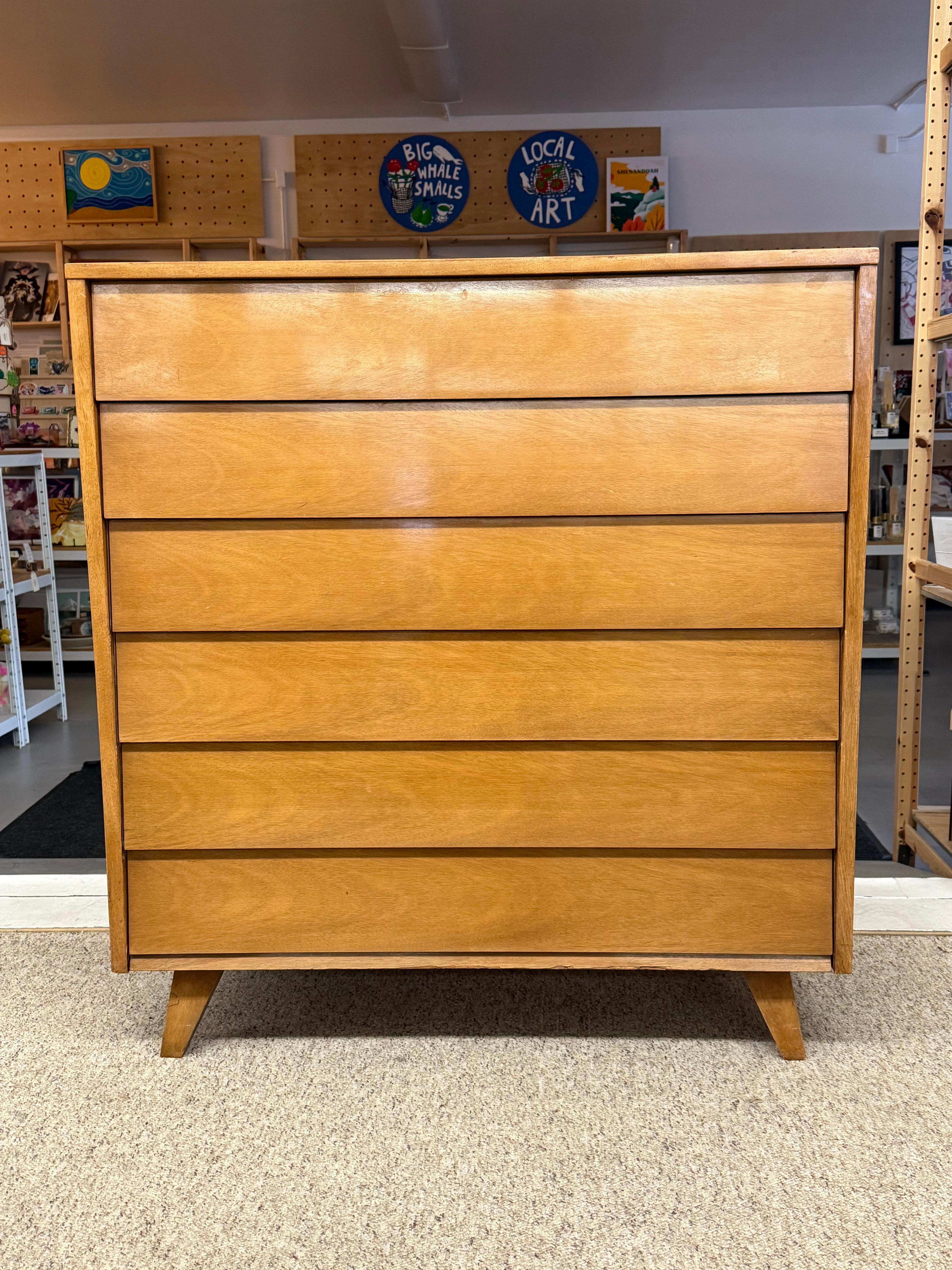 Mid-Century Modern Commode à 6 tiroirs à queue d'aronde moderne du milieu du siècle dernier par Kent Coffey en vente