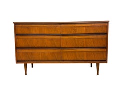 Vintage Mid Century Modern 6 Schublade Dresser Dovetailed Schubladen