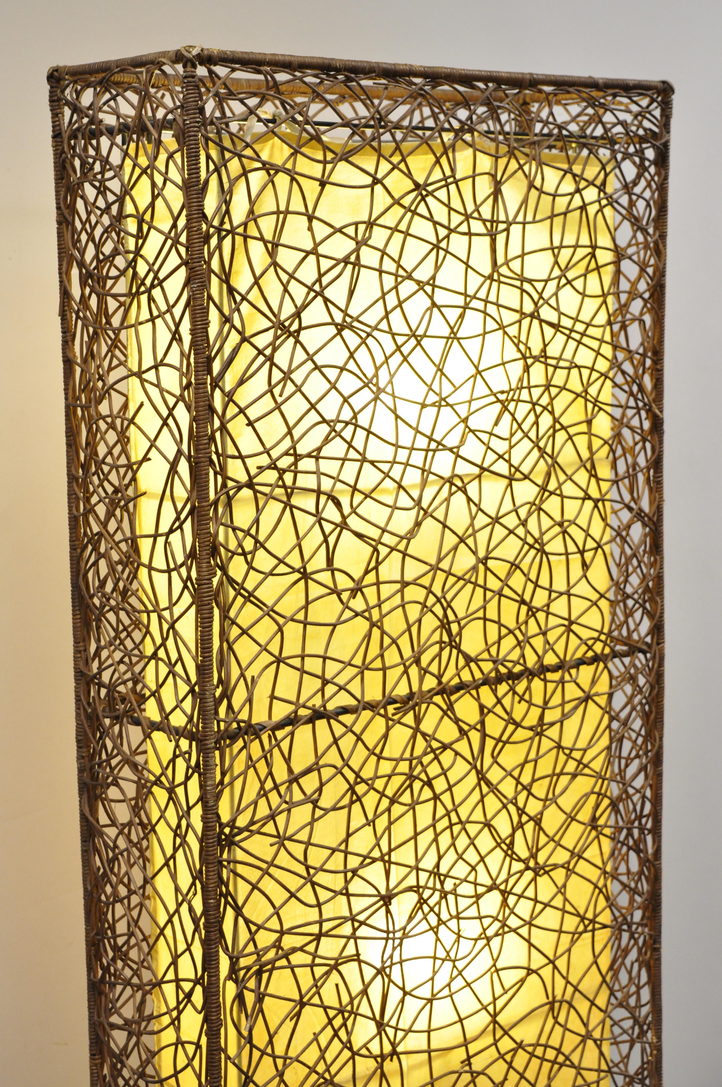 tall wicker lamp