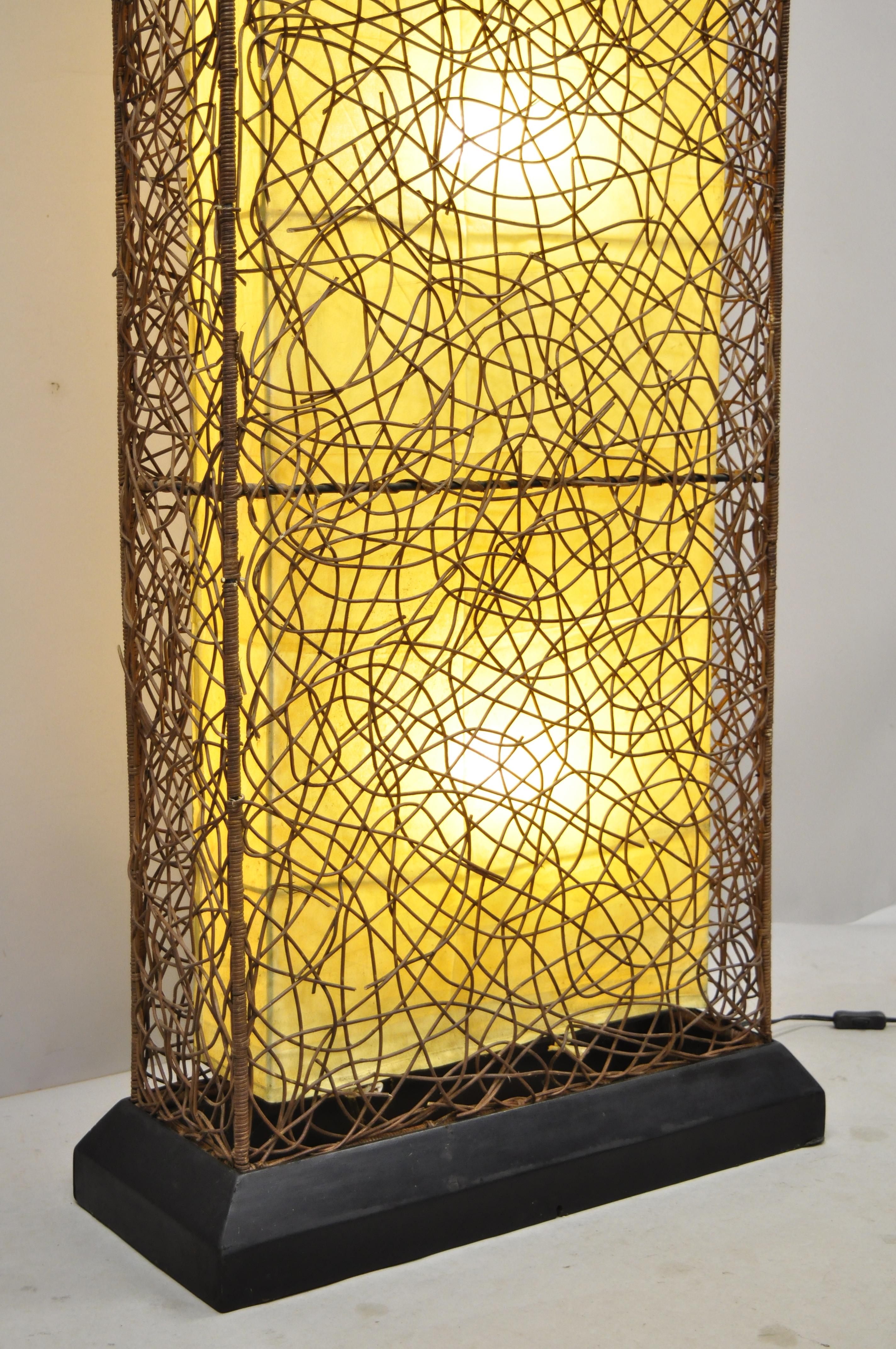 tall rattan floor lamp