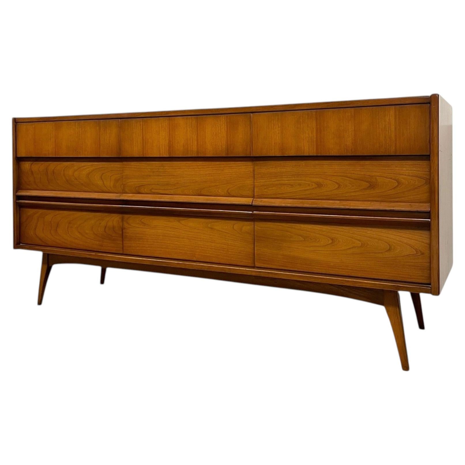 Cassettiera bassa a 9 cassetti / Credenza Vintage Mid-Century Modern