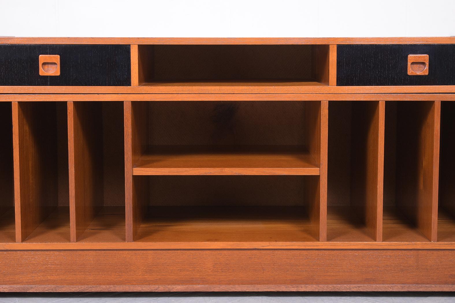 Formica Vintage Mid-Century Modern Adjustable Cabinet: Stylish & Functional Design For Sale