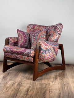 Vintage Mid-Century Modern Adrian Pearsall for Craft Associates Walnut Wingback