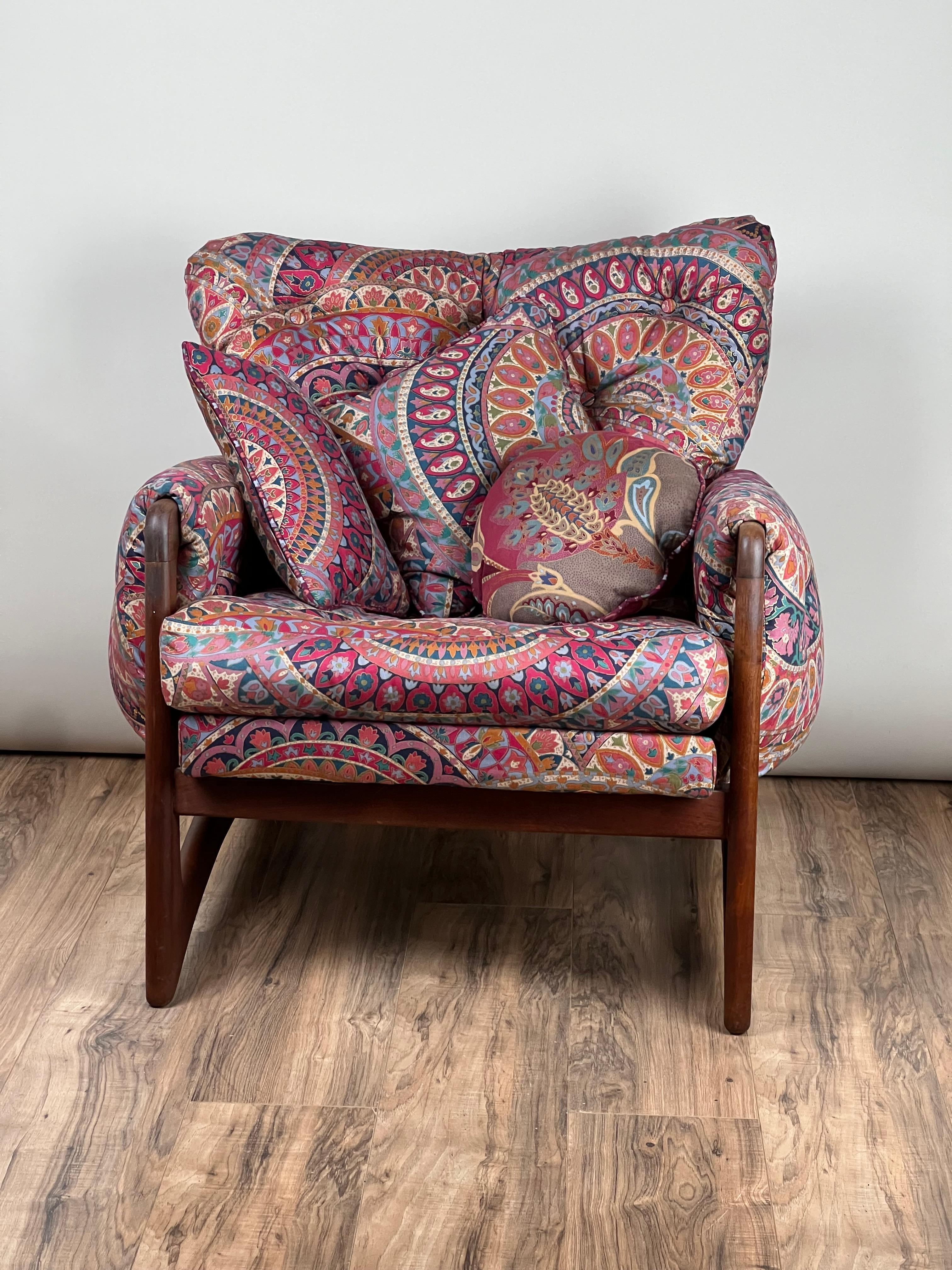 Adrian Pearsall für Craft Associates, Vintage-Ohrensessel aus Nussbaumholz, Mid-Century Modern, Vintage (Moderne der Mitte des Jahrhunderts) im Angebot