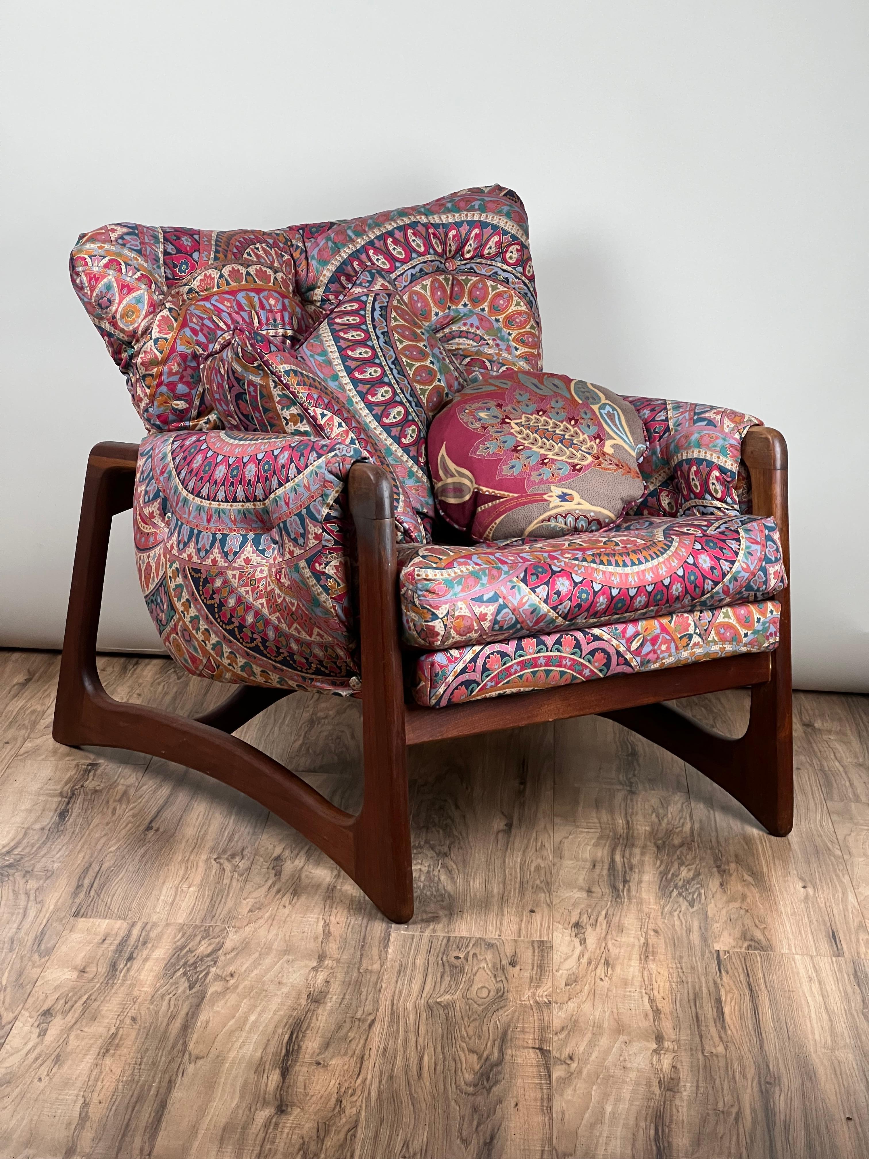 Adrian Pearsall für Craft Associates, Vintage-Ohrensessel aus Nussbaumholz, Mid-Century Modern, Vintage (amerikanisch) im Angebot