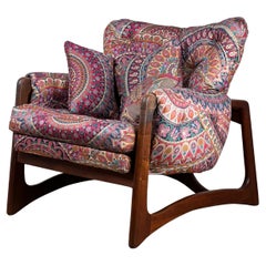 Vintage Mid-Century Modern Adrian Pearsall for Craft Associates Walnut Wingback (dos à dossier en noyer)
