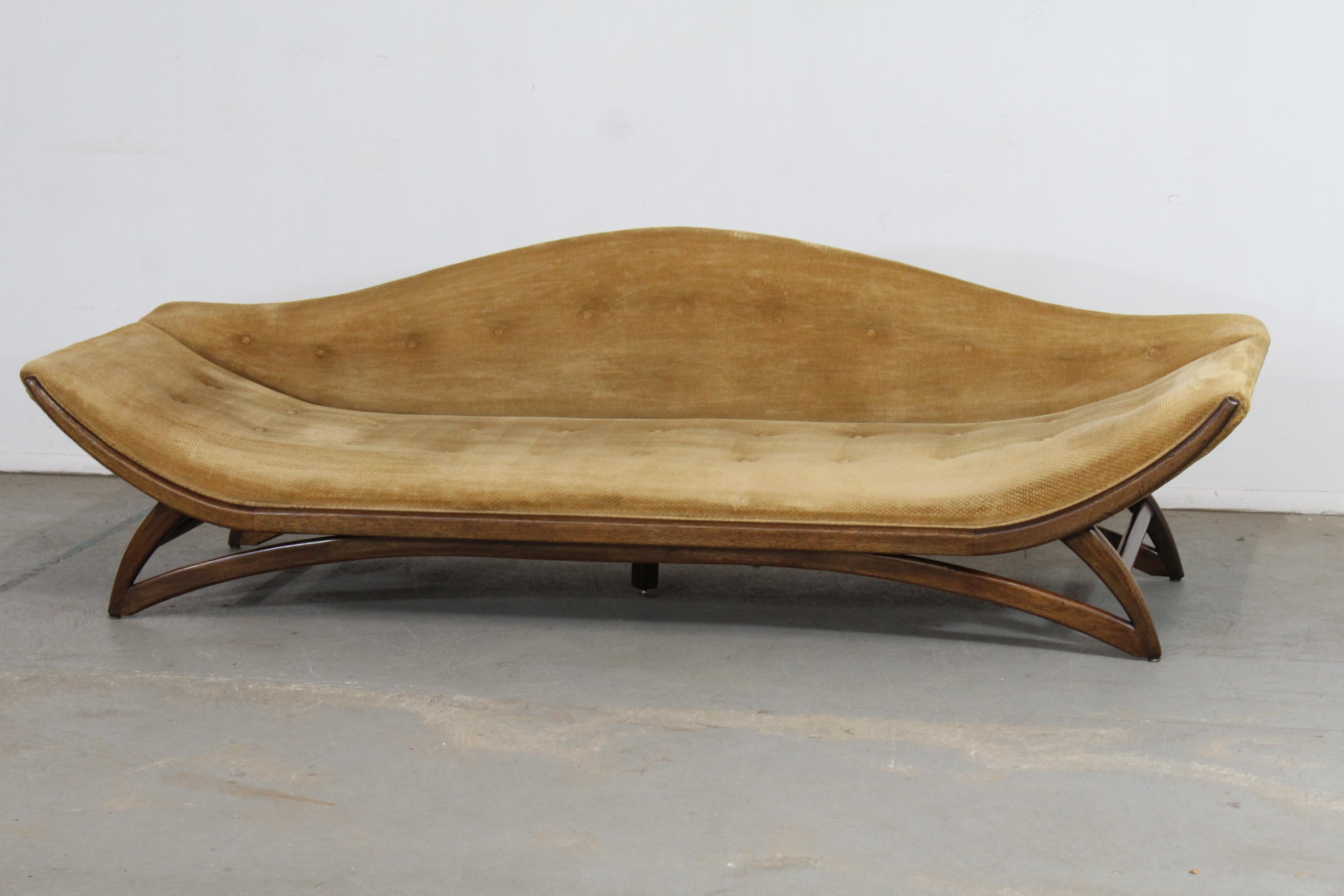 Vintage Mid-Century Modern Adrian Pearsall Style Gondola Sofa For Sale 13