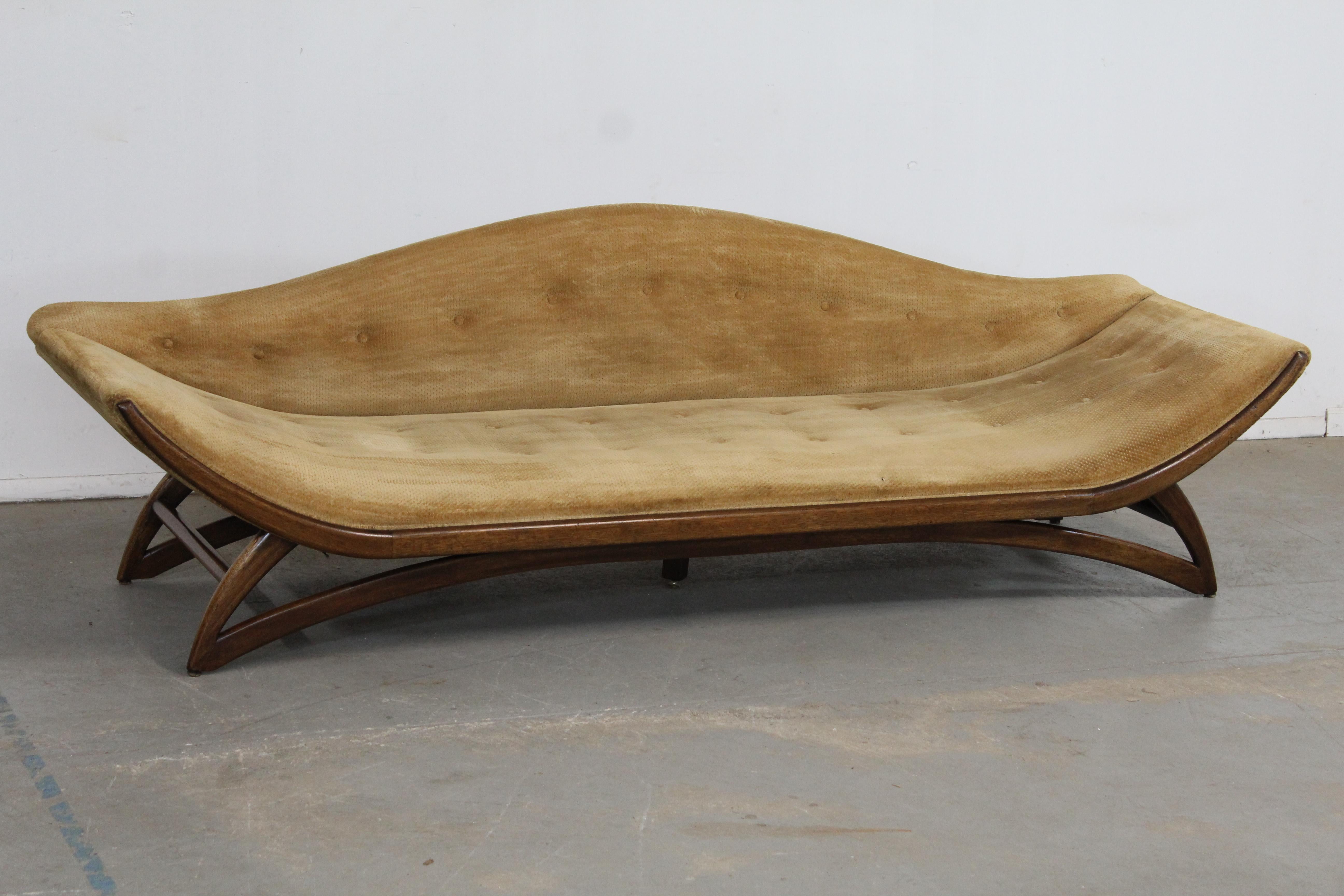 American Vintage Mid-Century Modern Adrian Pearsall Style Gondola Sofa For Sale