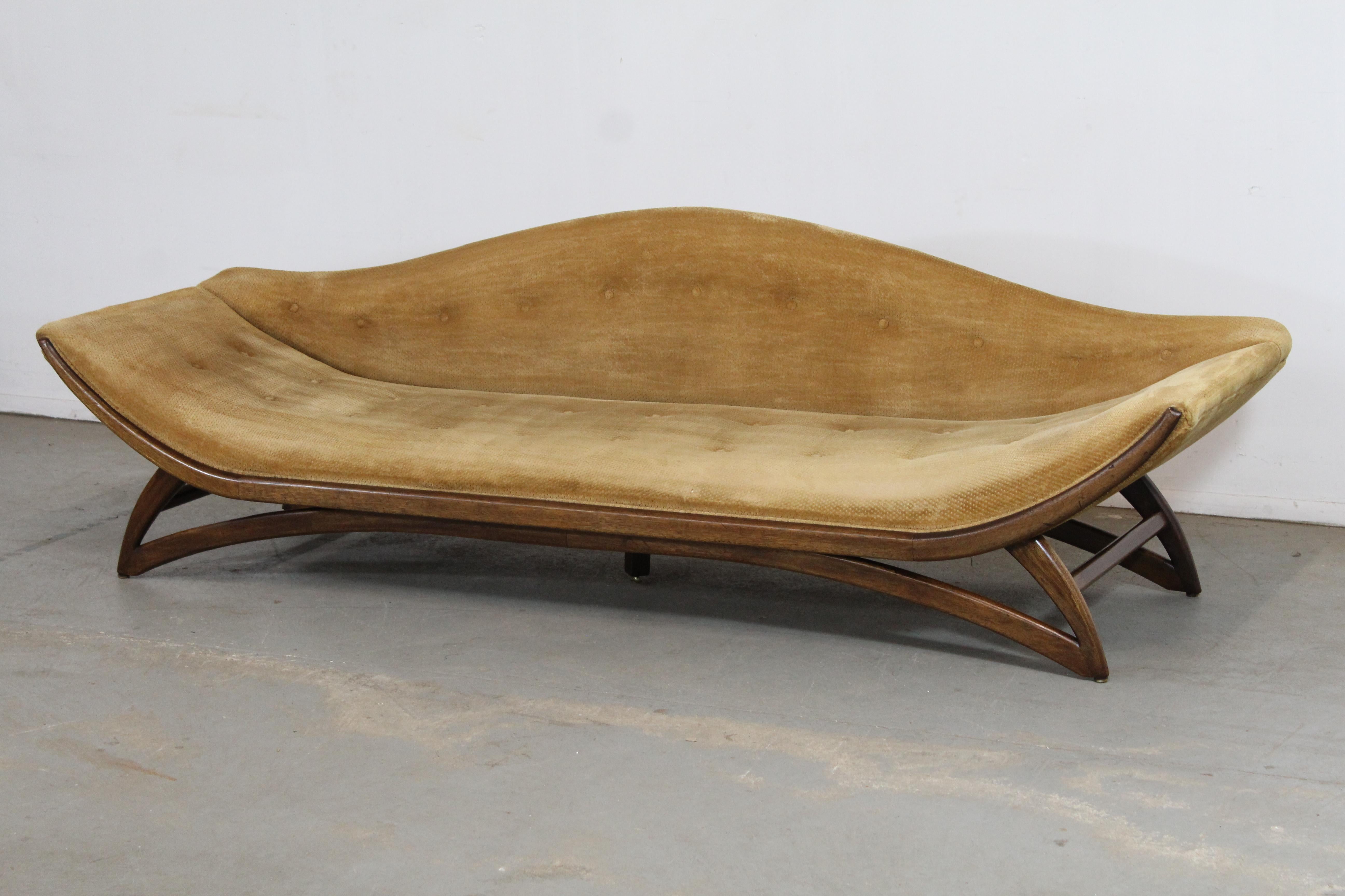 Vintage Mid-Century Modern Adrian Pearsall Style Gondola Sofa For Sale 1