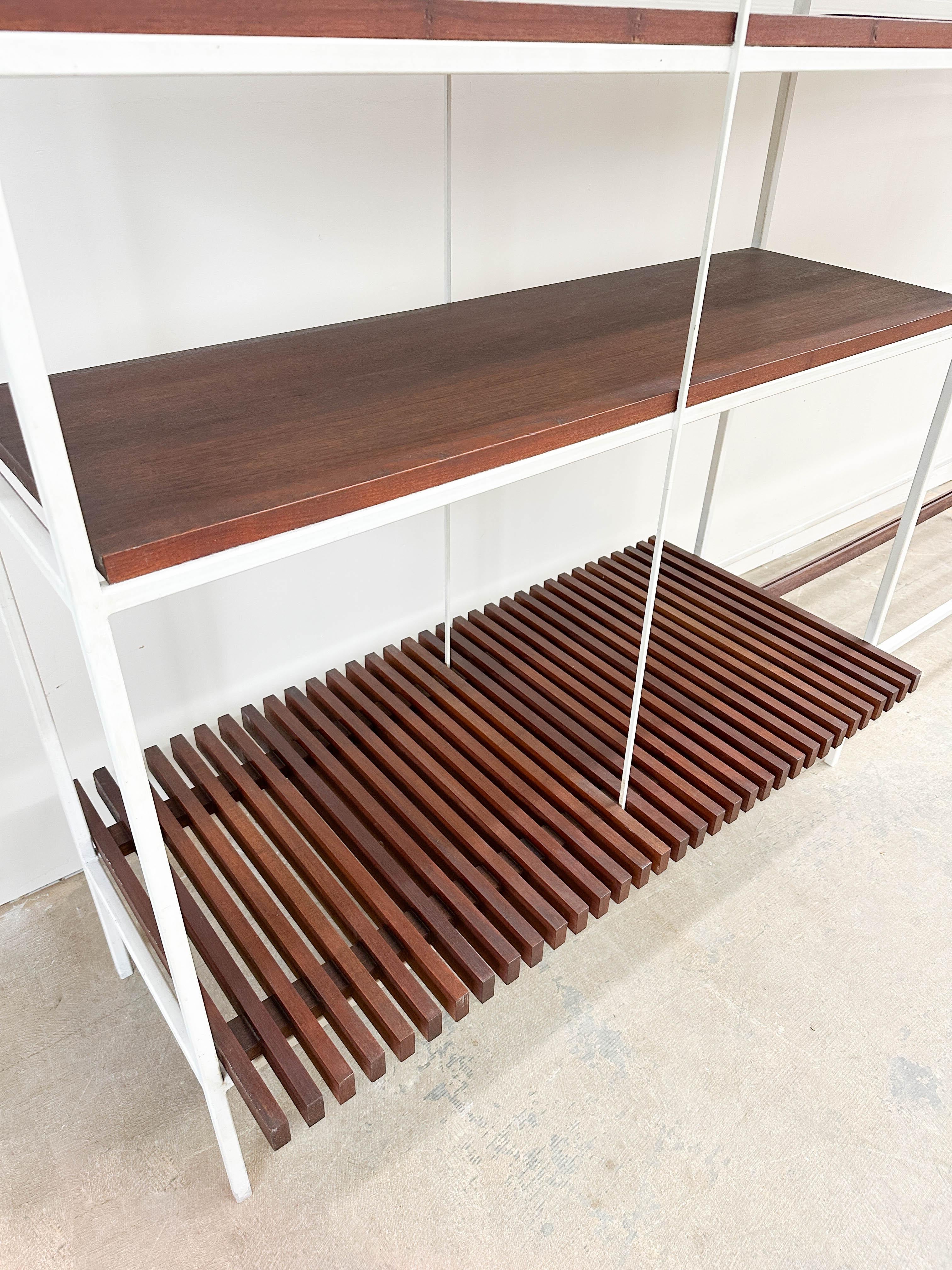 Steel Vintage Mid Century Modern Architects shelving unit For Sale