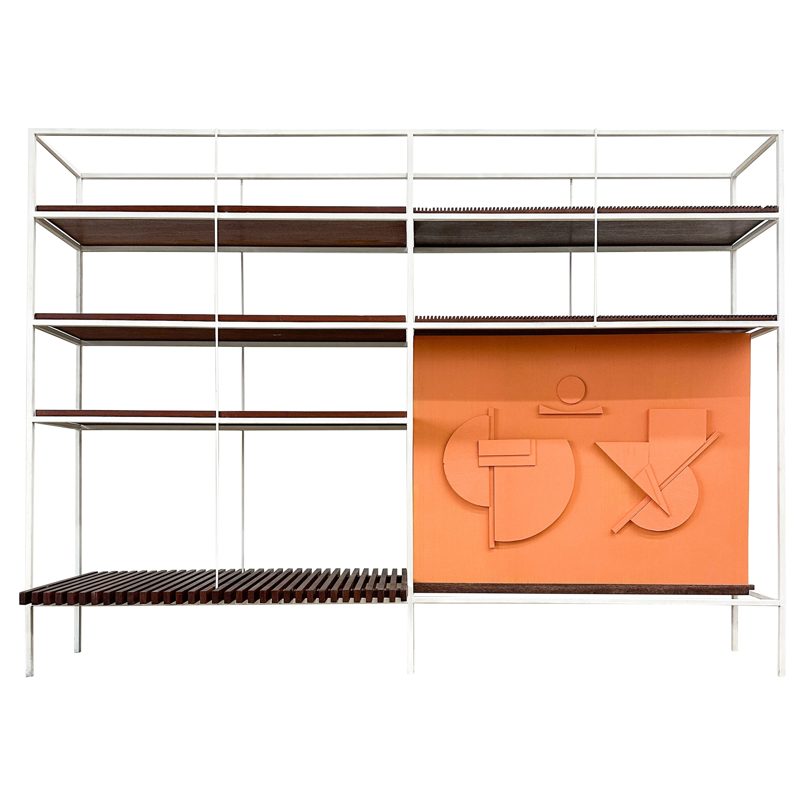 Vintage Mid Century Modern Architects shelving unit