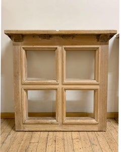 Vintage Mid Century Modern Architectural Grid Form Dining Table