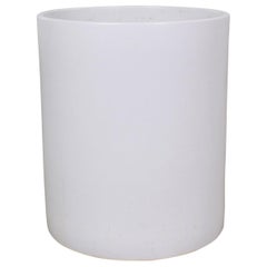 Mid-Century Modern Architectural Pottery Monumental White Cylindrical Pot