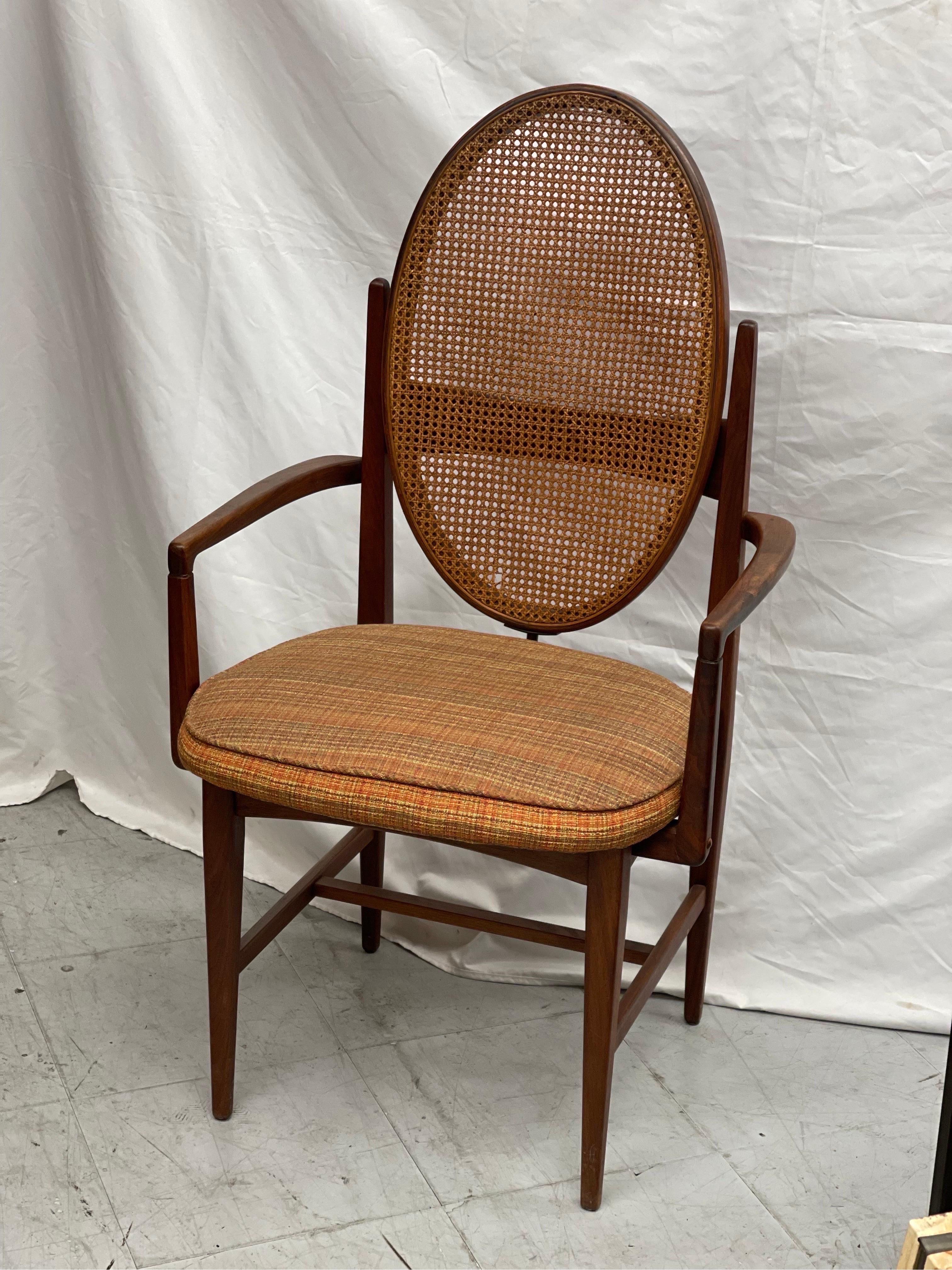 Fabric Vintage Mid-Century Modern Armchair For Sale