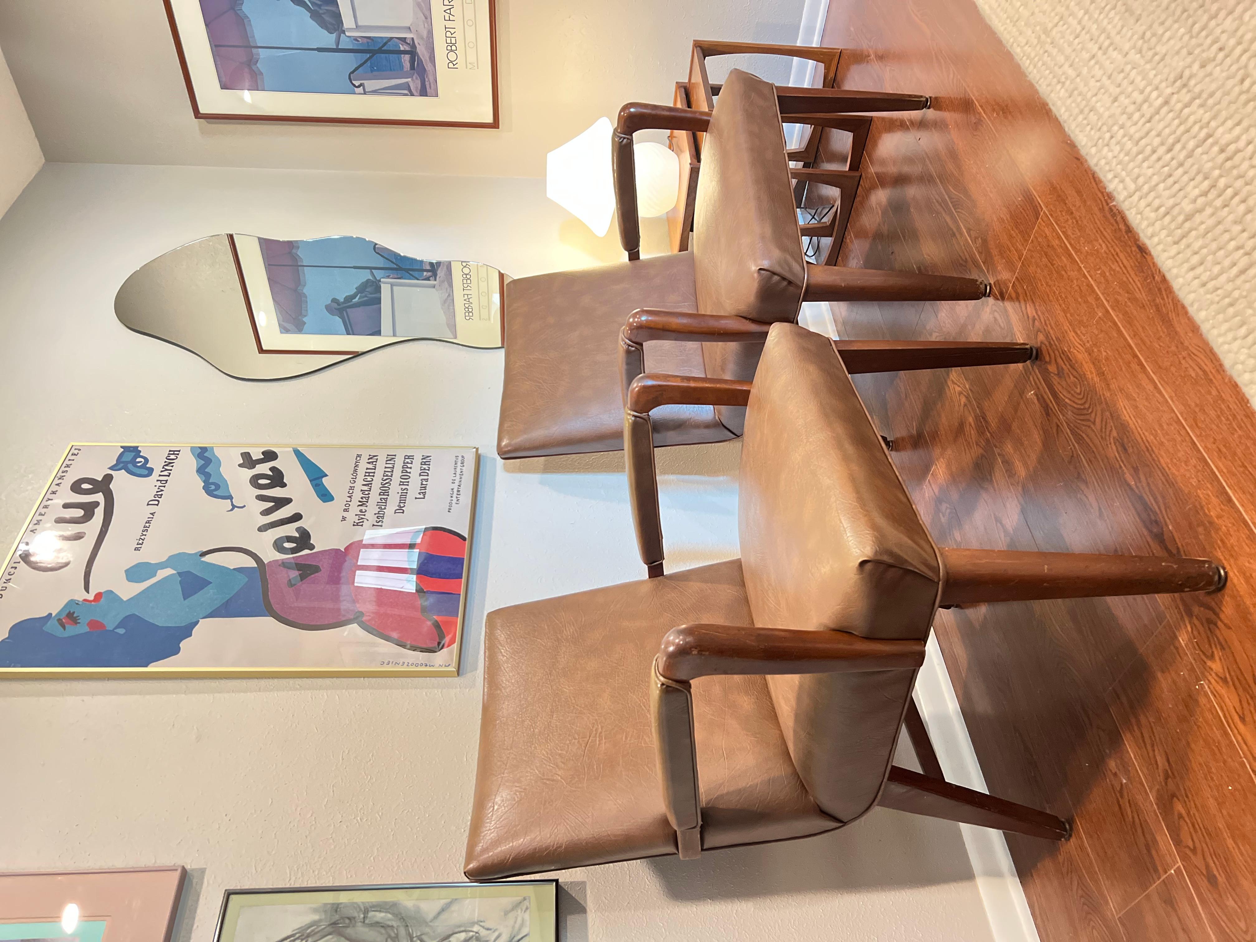 Vintage Mid Century Modern Arm Chairs in the Style of Jens Risom 6