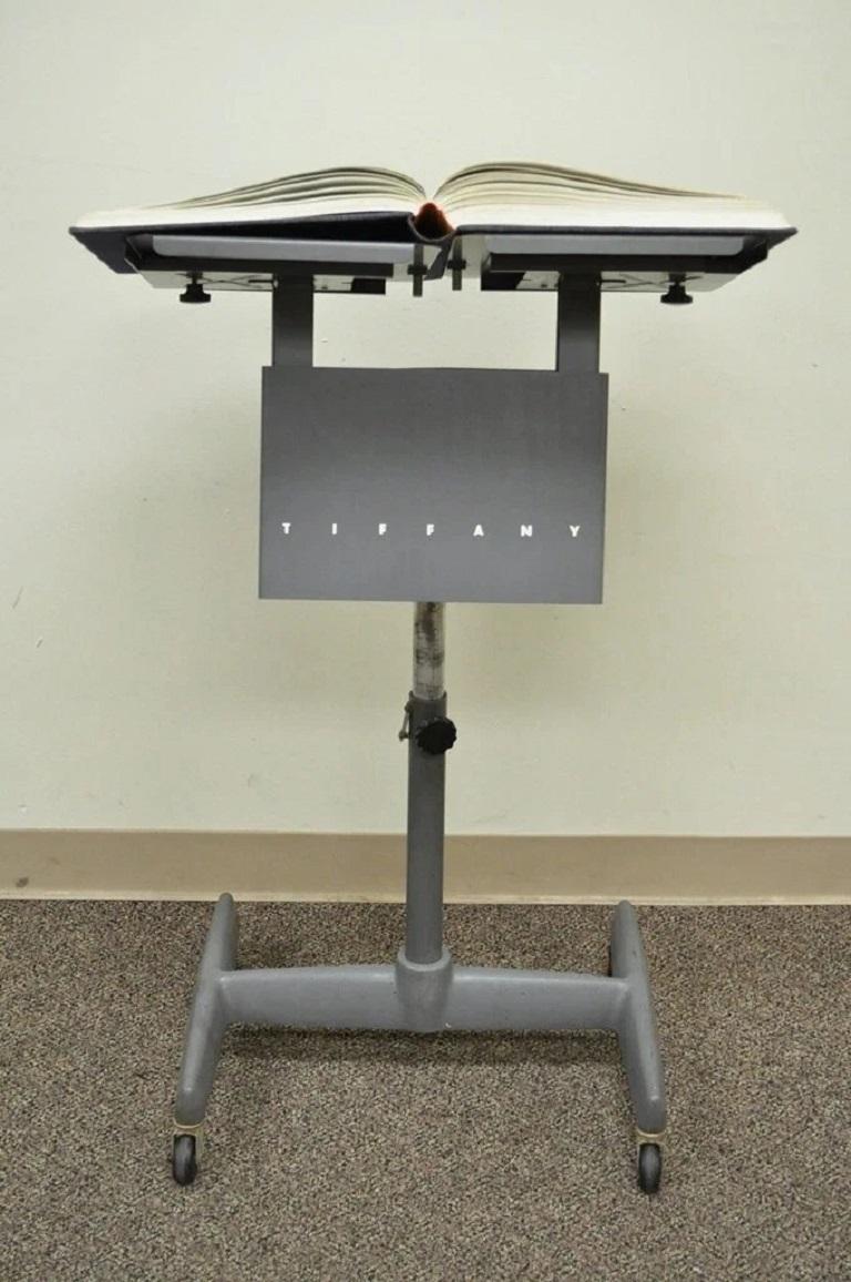 Vintage Mid Century Modern Art Deco Adjustable Book Lectern by Tiffany Stand Co en vente 2
