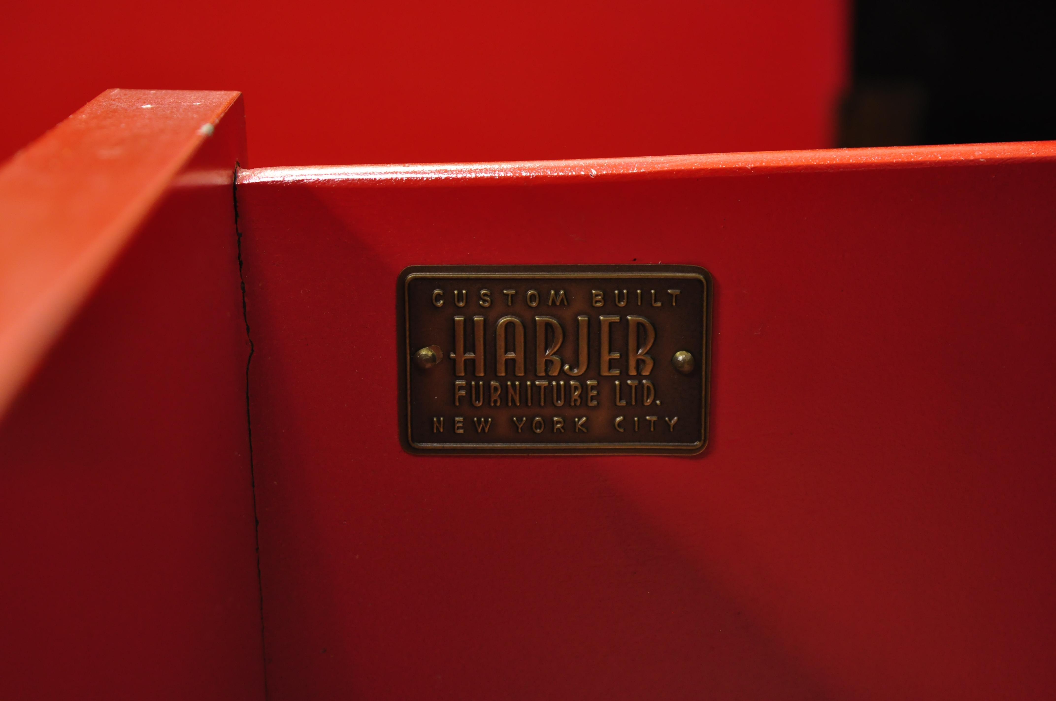 Vintage Mid-Century Modern Art Deco Anrichte/ Sideboard von Harjer in Schwarz und Rot, Vintage im Angebot 3