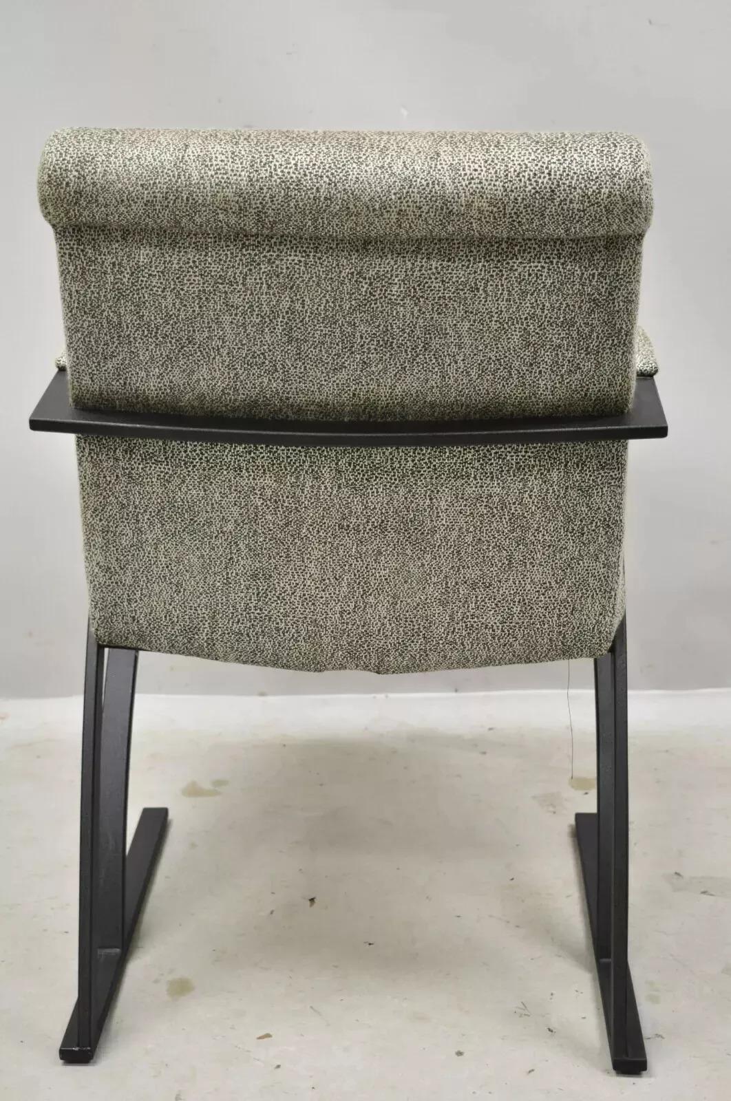 Vintage Mid Century Modern Art Deco Metal Frame Arm Chair by Cal-Style Furniture For Sale 4