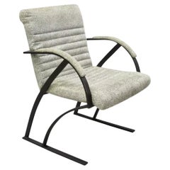 Vintage Mid Century Modern Art Deco Metal Frame Arm Chair by Cal-Style Furniture