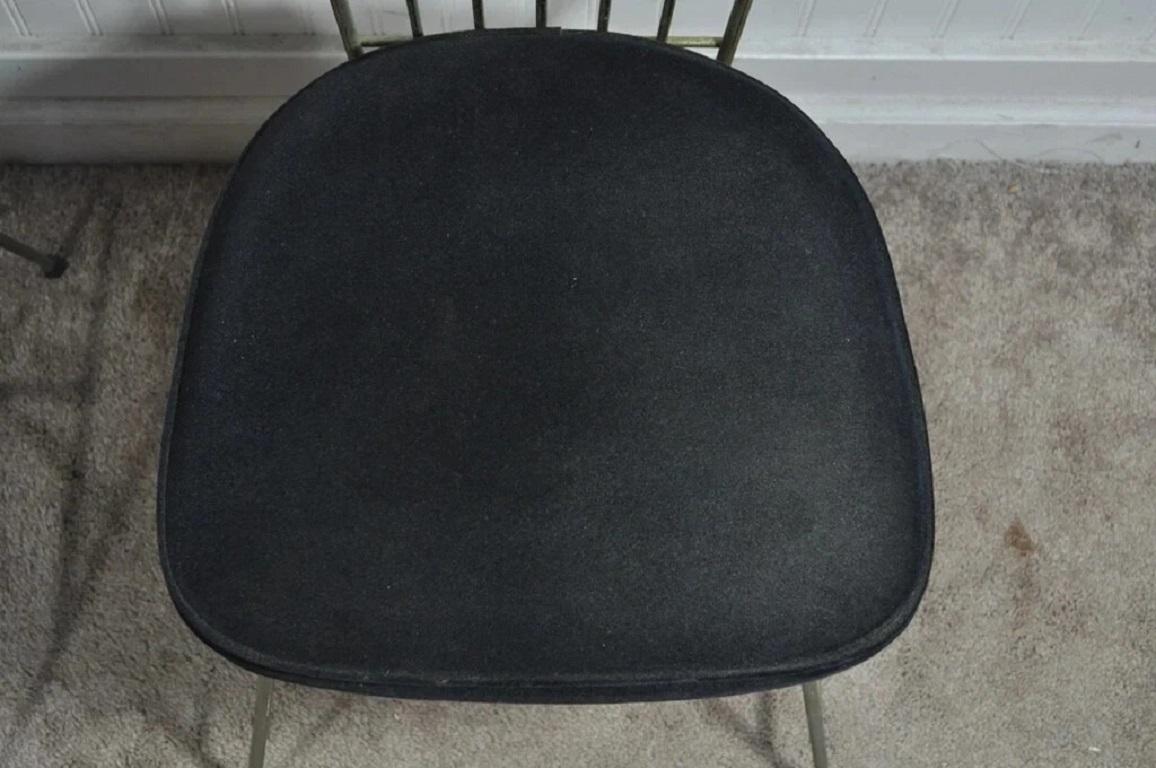 20th Century Vintage Mid Century Modern Arthur Umanoff Style Metal Dining Chairs - Set of 4 For Sale