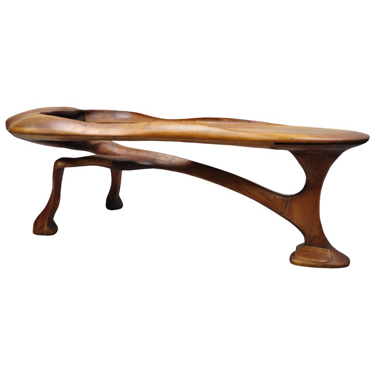 Vintage Mid Century Modern Artisan Studio Crafted Free Form Organic Coffee Table For Sale At 1stdibs