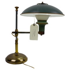 Cantilever table lamp, brass, atomic age